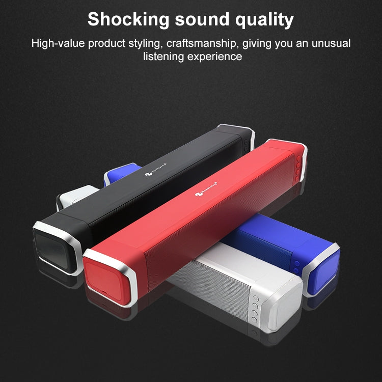 NewRixing NR-2017 Portable Bluetooth Speaker, Support Hands-free Call / TF Card / FM / U Disk (Red) - Desktop Speaker by NewRixing | Online Shopping UK | buy2fix