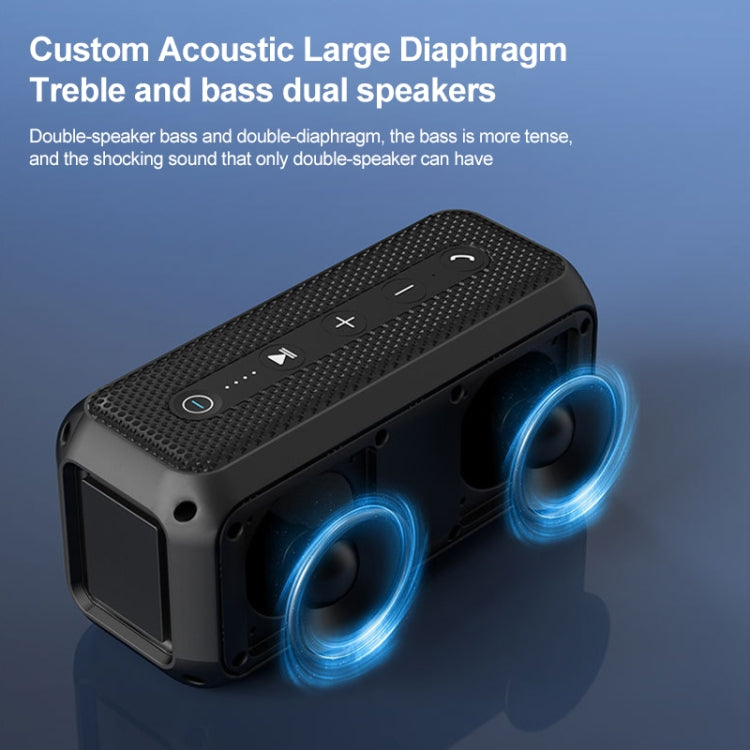 EBS-307 20W High-power Portable Subwoofer Waterproof Wireless Bluetooth Speaker(Black) - Waterproof Speaker by buy2fix | Online Shopping UK | buy2fix