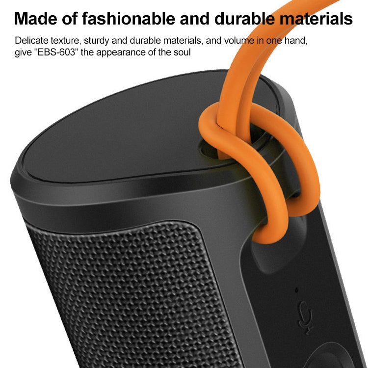 EBS-603 Portable Outdoor Waterproof TWS Audio 3D Surround Wireless Bluetooth Speaker (Black) - Waterproof Speaker by buy2fix | Online Shopping UK | buy2fix