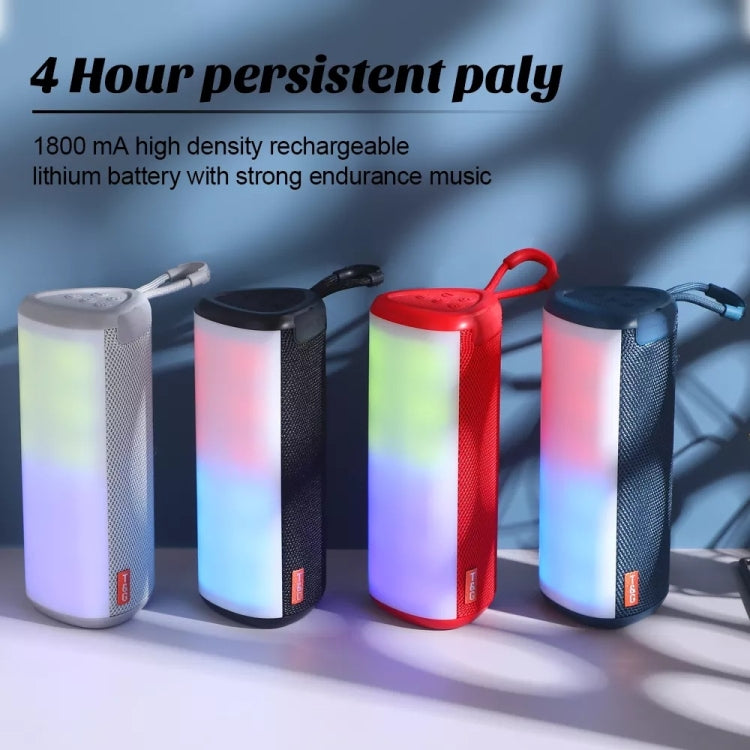 T&G TG357 Portable Wireless Bluetooth Speaker Outdoor Subwoofer with RGB Colorful Light & TWS(Grey) - Desktop Speaker by T&G | Online Shopping UK | buy2fix