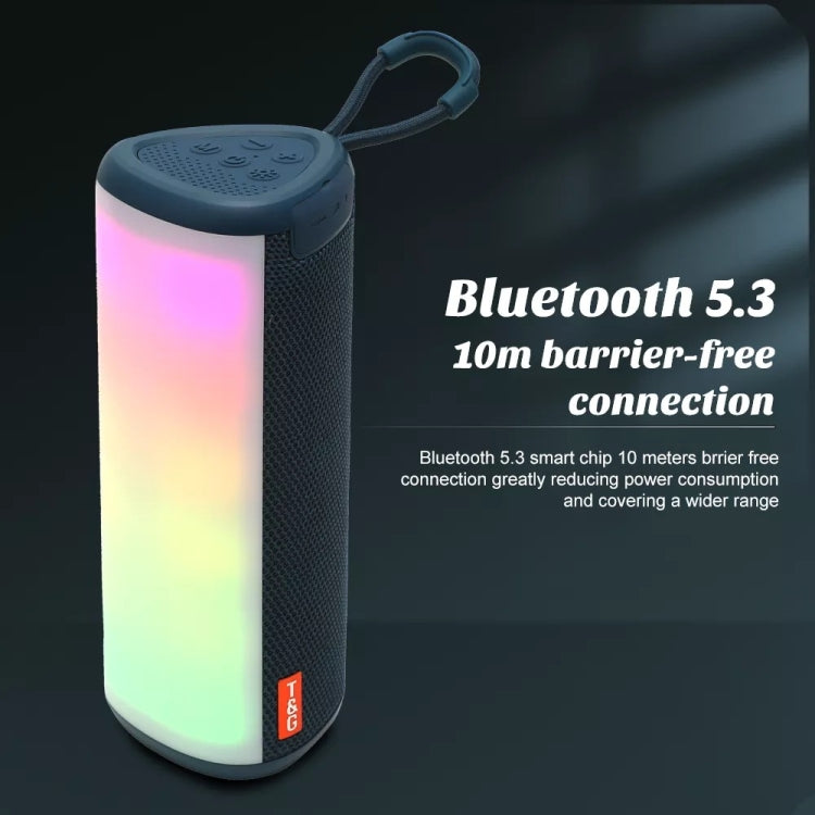 T&G TG357 Portable Wireless Bluetooth Speaker Outdoor Subwoofer with RGB Colorful Light & TWS(Red) - Desktop Speaker by T&G | Online Shopping UK | buy2fix