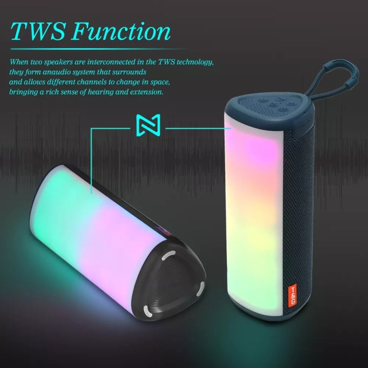 T&G TG357 Portable Wireless Bluetooth Speaker Outdoor Subwoofer with RGB Colorful Light & TWS(Red) - Desktop Speaker by T&G | Online Shopping UK | buy2fix