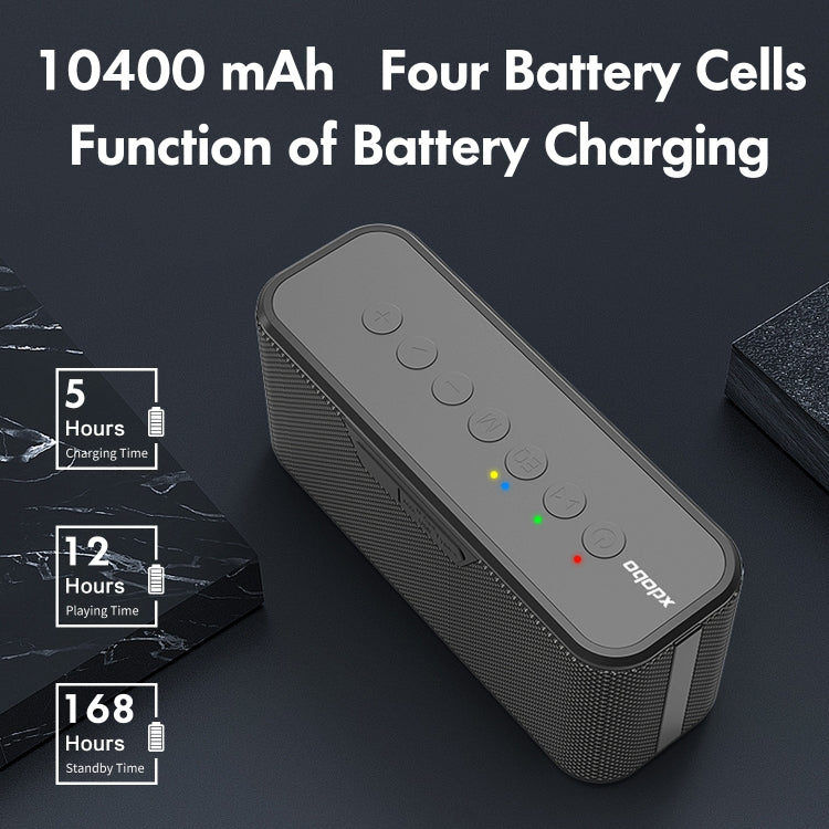 XDOBO X8 Plus 80W Wireless Bluetooth Speaker Outdoor Subwoofer Support TWS & TF Card & U Disk (Black) - Desktop Speaker by XDOBO | Online Shopping UK | buy2fix