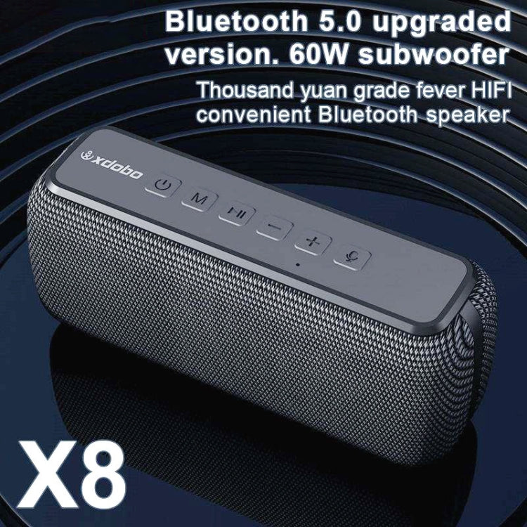 XDOBO X8 60W Wireless Bluetooth Speaker Outdoor Subwoofer Support TWS & TF Card (Black) - Desktop Speaker by XDOBO | Online Shopping UK | buy2fix