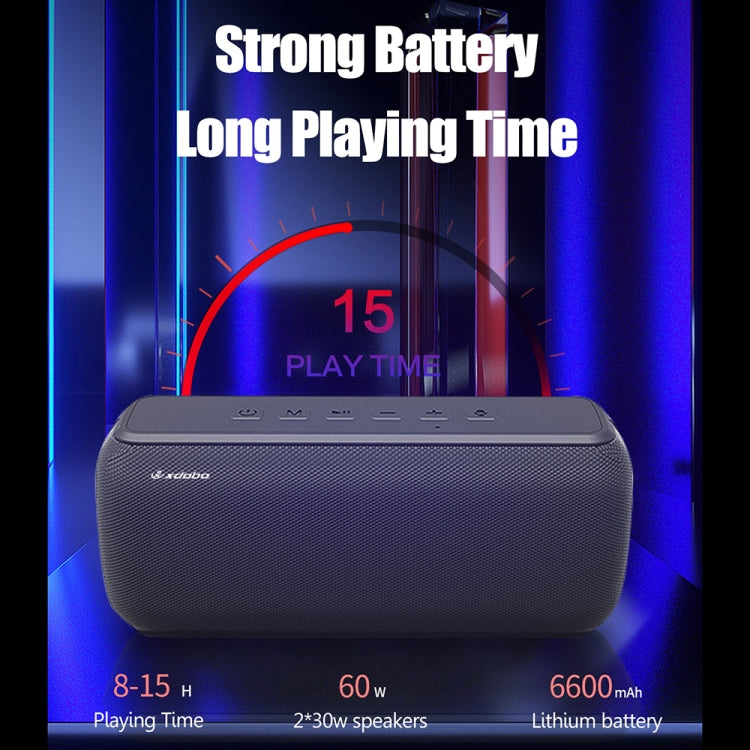 XDOBO X8 60W Wireless Bluetooth Speaker Outdoor Subwoofer Support TWS & TF Card (Black) - Desktop Speaker by XDOBO | Online Shopping UK | buy2fix