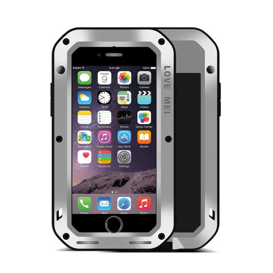 LOVE MEI for iPhone 7 Professional and Powerful Dustproof Shockproof Anti-slip Metal Protective Case(Silver) - More iPhone Cases by LOVE MEI | Online Shopping UK | buy2fix