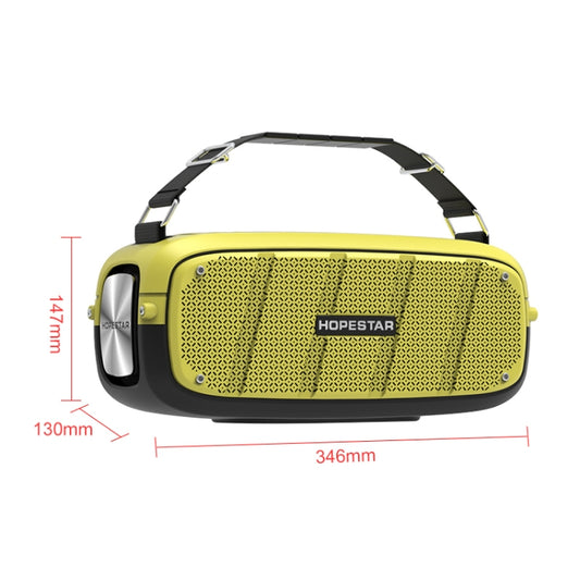 HOPESTAR A20 Pro TWS Portable Outdoor Waterproof Subwoofer Bluetooth Speaker with Microphone, Support Power Bank & Hands-free Call & U Disk & TF Card & 3.5mm AUX (Yellow) - Desktop Speaker by HOPESTAR | Online Shopping UK | buy2fix