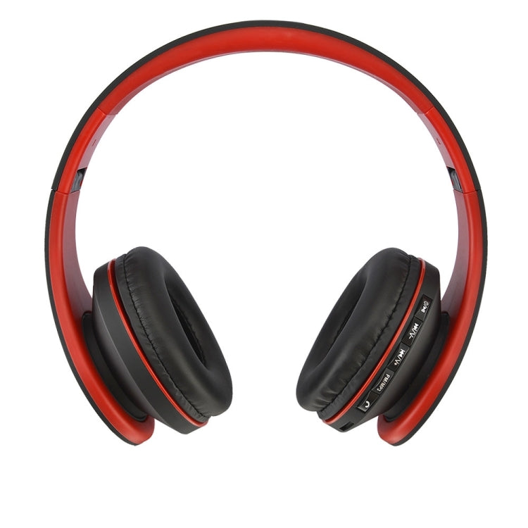 BTH-811 Folding Stereo Wireless Bluetooth Headphone Headset with MP3 Player FM Radio, for Xiaomi, iPhone, iPad, iPod, Samsung, HTC, Sony, Huawei and Other Audio Devices(Red) - Headset & Headphone by buy2fix | Online Shopping UK | buy2fix