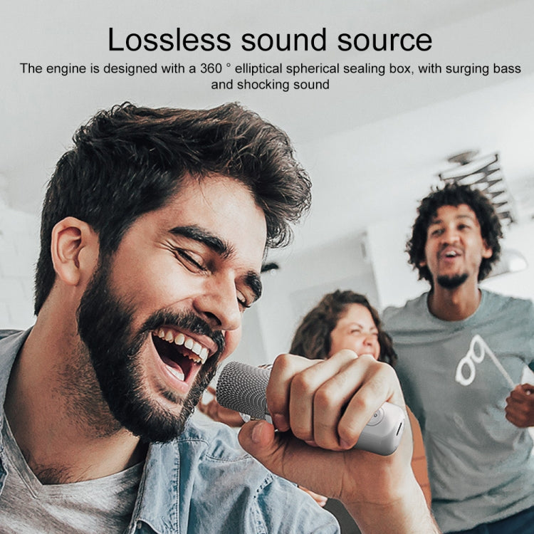 YS-203 Bluetooth Karaoke Speaker Wireless Microphone (Gold) - Microphone by buy2fix | Online Shopping UK | buy2fix