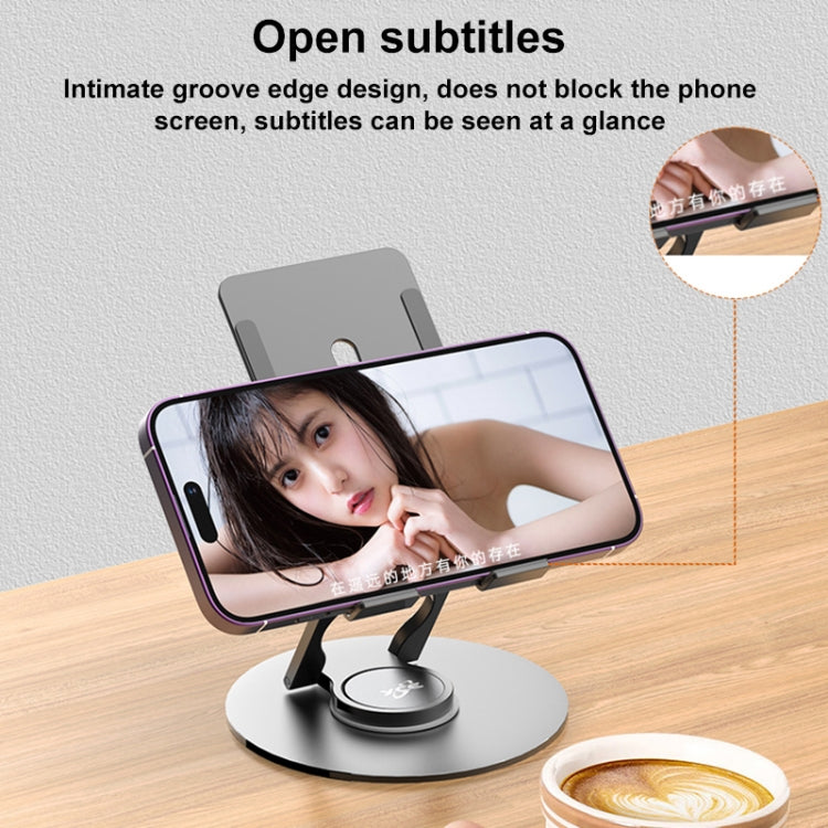 V269C 360 Degree Rotation Aluminum Alloy Desktop Phone Tablet Holder - Desktop Holder by buy2fix | Online Shopping UK | buy2fix