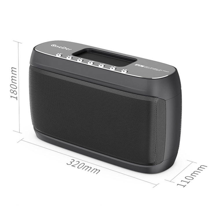 OneDer D1 60W Portable HiFi Bass Wireless Bluetooth Speaker, Support Hands-free / USB / AUX / TF (Grey) - Desktop Speaker by OneDer | Online Shopping UK | buy2fix