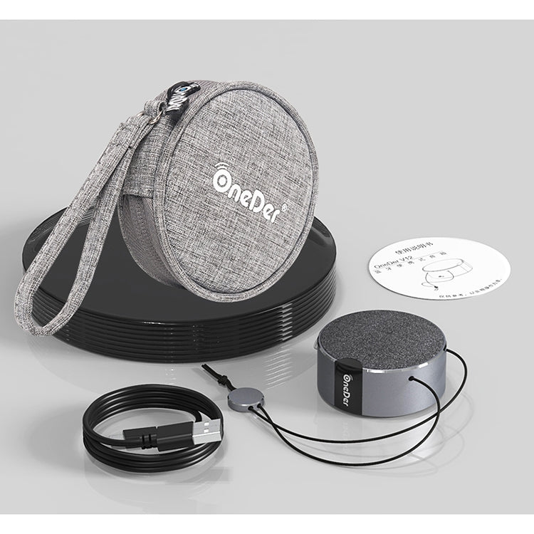 Oneder V12 Mini Wireless Bluetooth Speaker with Lanyard, Support Hands-free(Gold) - Desktop Speaker by OneDer | Online Shopping UK | buy2fix