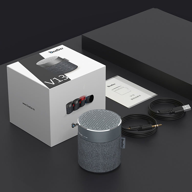 Oneder V13 Mini Wireless Bluetooth Speaker, Support Hands-free & TF & FM & AUX(Grey) - Desktop Speaker by OneDer | Online Shopping UK | buy2fix