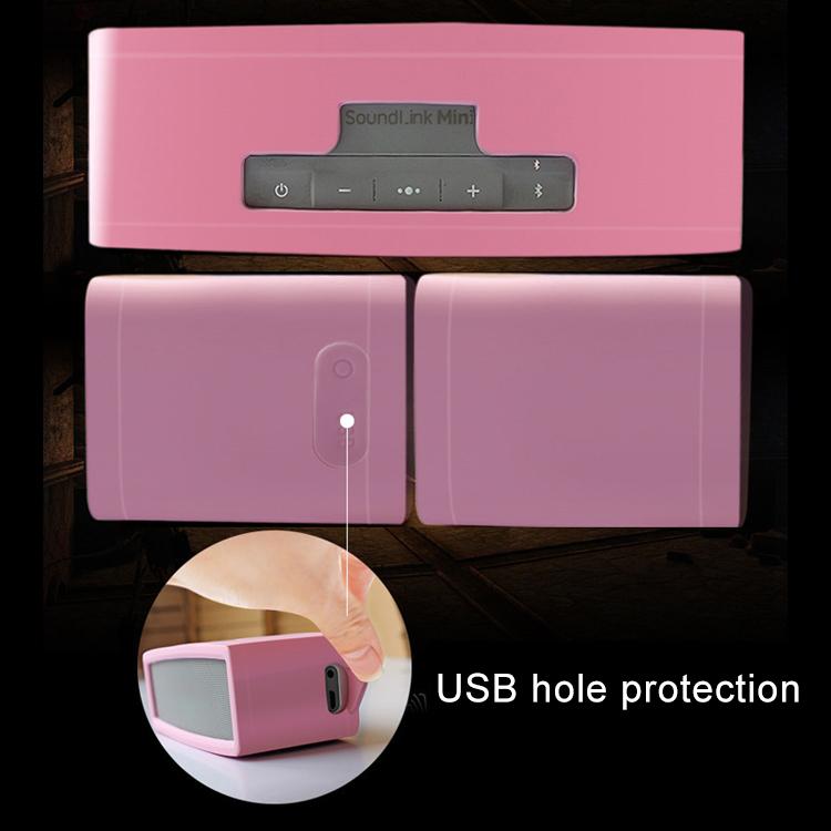 Portable Shockproof Soft Silica Gel Bluetooth Speaker Protective Case for Bose Soundlink Mini 1 / 2(Rose Red) - Protective Case by buy2fix | Online Shopping UK | buy2fix