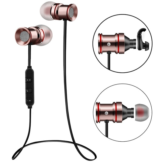 BTH-828 Magnetic In-Ear Sport Wireless Bluetooth V4.1 Stereo Waterproof Earbuds Earphone with Mic, for iPhone, Samsung, HTC, LG, Sony and other Smartphones by buy2fix