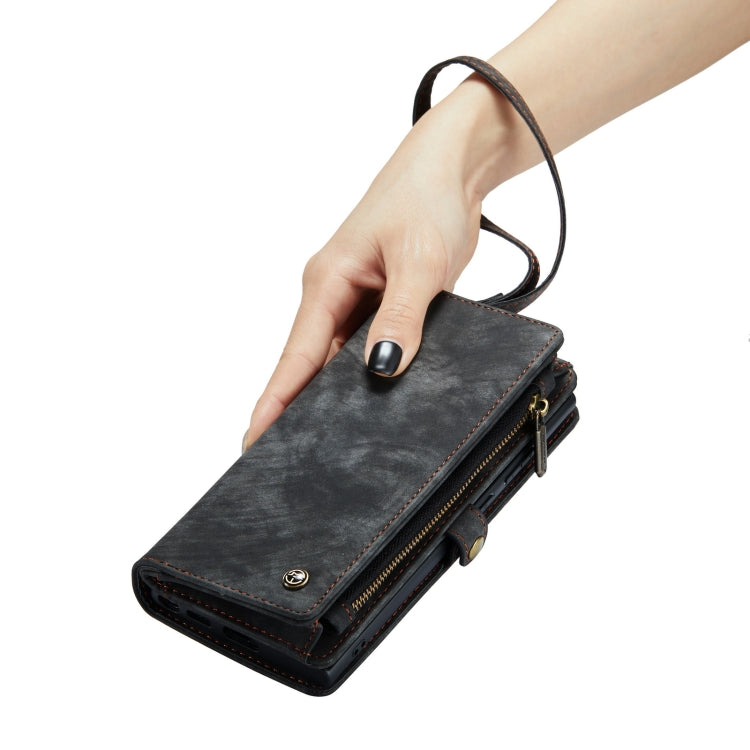 CaseMe for iPhone 8 Plus & 7 Plus Multifunctional Leather Billfold with Detachable Magnetic PC Back Protective Case & Holder & 11 Card Slots & 3 Cash Slots & 1 Zipper Wallet & 2 Photo Frames & 3 Magnetic Clasps(Black) - More iPhone Cases by CaseMe | Online Shopping UK | buy2fix