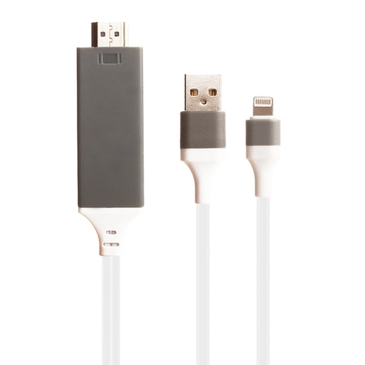 8 Pin Male to HDMI & USB Male Adapter Cable, Length: 2m(White) by buy2fix