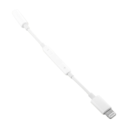 MH020 8 Pin to 3.5mm Headphone Jack Adapter Support Self-timer / Song / Line Control (White) by buy2fix