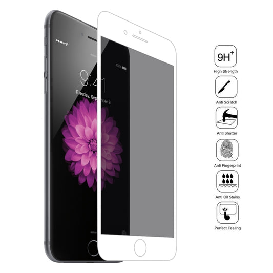 9H 6D Anti-peep Tempered Glass Film for iPhone SE 2020 / 8 / 7(White) by buy2fix