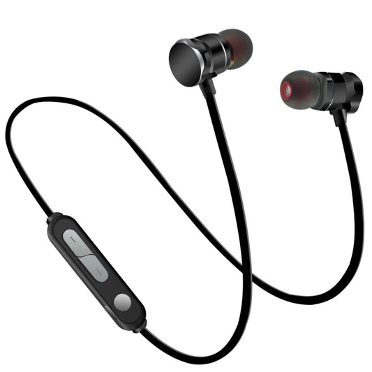 X3 Magnetic Absorption Sports Bluetooth 5.0 In-Ear Headset with HD Mic, Support Hands-free Calls, Distance: 10m(Black) by buy2fix