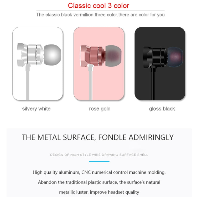 X3 Magnetic Absorption Sports Bluetooth 5.0 In-Ear Headset with HD Mic, Support Hands-free Calls, Distance: 10m(Rose Gold) by buy2fix