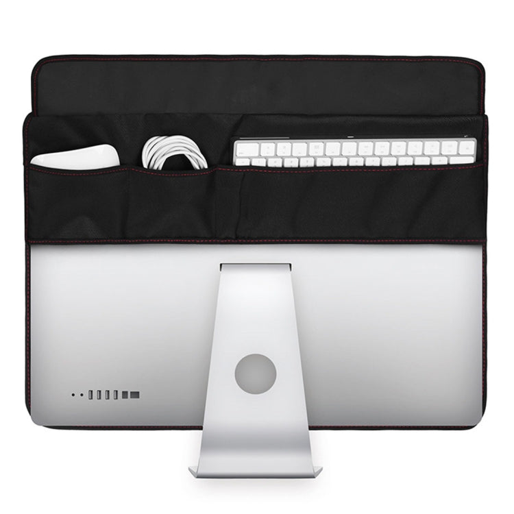 For 27 inch Apple iMac Portable Dustproof Cover Desktop Apple Computer LCD Monitor Cover with Pockets , Size: 68x48.2cm(Black) - Others Accessories by buy2fix | Online Shopping UK | buy2fix