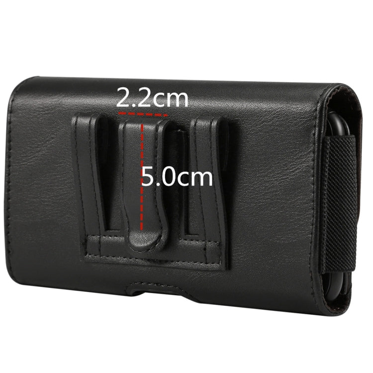 Lambskin Elastic Band Men 4.8 Inch Mobile Phone Universal Hanging Waist Leather Case with Card Slot(Black) - iPhone SE 2022 / 2020 / 8 / 7 Cases by ESR | Online Shopping UK | buy2fix