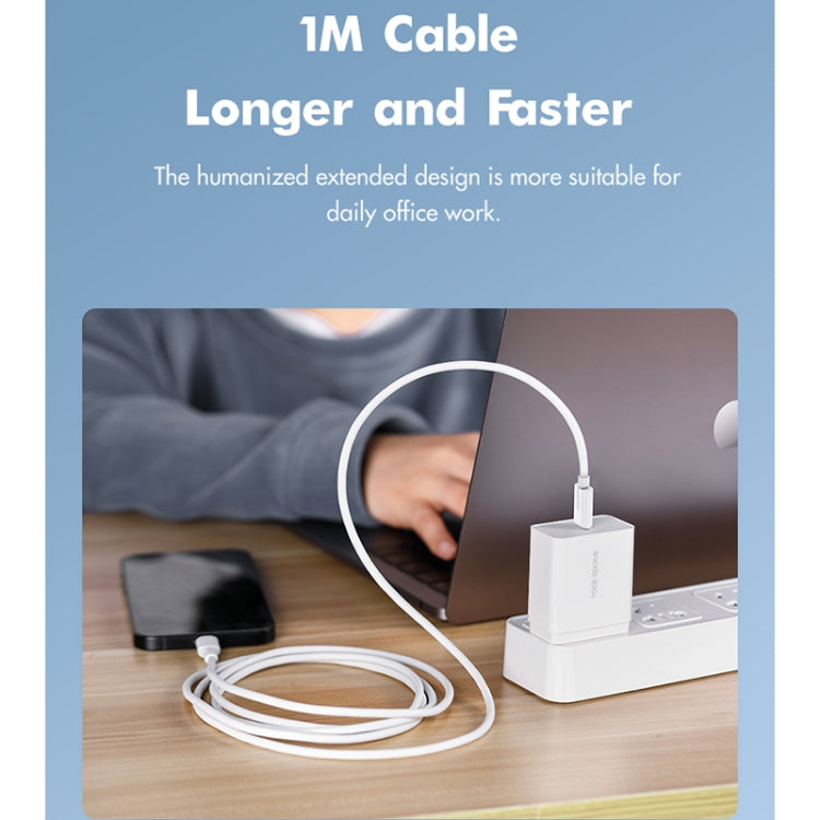 ROCK Space Z19 PD 20W 3A USB-C / Type-C to 8 Pin Fast Charging TPE Data Cable, Cable Length: 1m by ROCK