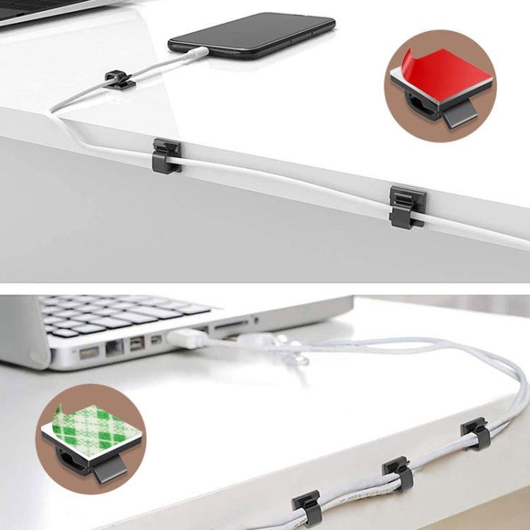 HG2392 50 PCS Desktop Data Cable Organizer Fixing Clip, Gum Type: Red and Grey(White) - Cable Organizer by buy2fix | Online Shopping UK | buy2fix