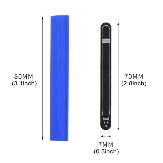 Magnetic Sleeve Silicone Holder Grip Set for Apple Pencil (Blue) by buy2fix