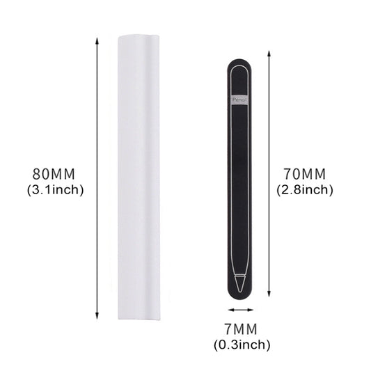 Magnetic Sleeve Silicone Holder Grip Set for Apple Pencil (White) by buy2fix