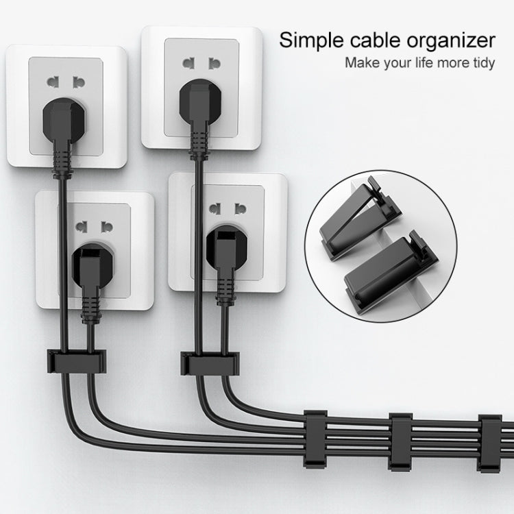 HG2613 20 PCS Desktop Data Cable Organizer Fixing Clip (Black) - Cable Organizer by buy2fix | Online Shopping UK | buy2fix