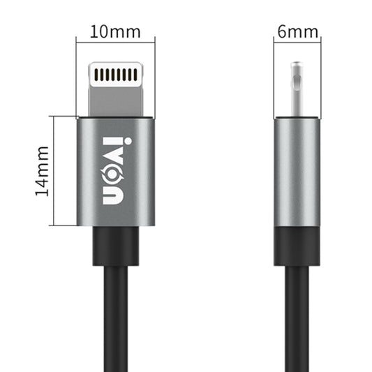 IVON CA73 2.4A Type-C / USB-C Fast Charging Data Cable, Length: 2m(White) by IVON