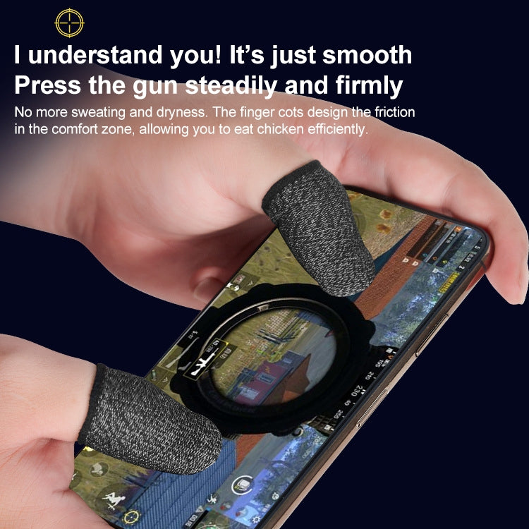 1 Pair Carbon Fiber Touchscreen Anti-slip Anti-sweat Gaming Finger Cover for Thumb / Index Finger (Grey) - Gaming Finger Sleeves by buy2fix | Online Shopping UK | buy2fix