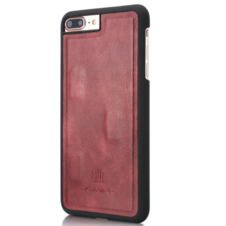 DG.MING for iPhone 8 Plus & iPhone 7 Plus Crazy Horse Texture Horizontal Flip Detachable Magnetic Protective Case with Holder & Card Slots & Wallet(Red) - More iPhone Cases by DG.MING | Online Shopping UK | buy2fix