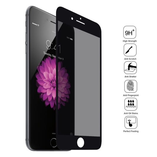 9H 6D Anti-peep Tempered Glass Film for iPhone 7 Plus(Black) by buy2fix