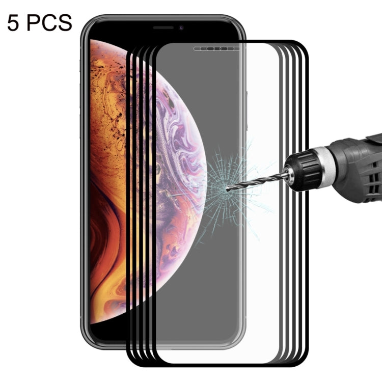 For iPhone X / XS ENKAY Hat-Prince 0.2mm 9H 2.5D Full Screen Tempered Glass Film(Black) - iPhone X & XS Tempered Glass by ENKAY | Online Shopping UK | buy2fix