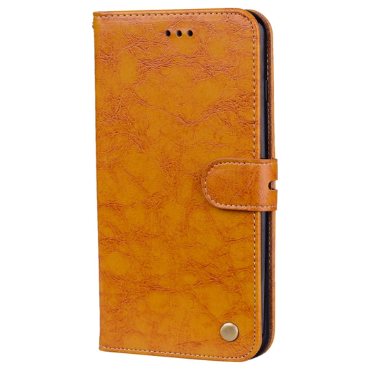 For iPhone 8 Plus & 7 Plus Business Style Oil Wax Texture Horizontal Flip Leather Case with Holder & Card Slots & Wallet (Yellow) by buy2fix
