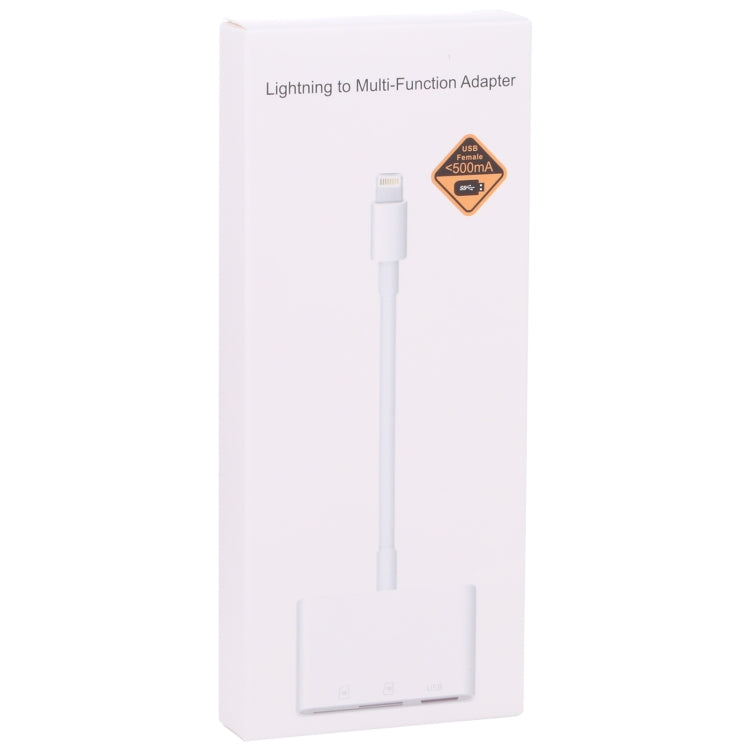 NK-1081 8 Pin to SD + TF + USB Port Camera Reader Adapter, Support iOS 9.2 or Above (White) by buy2fix