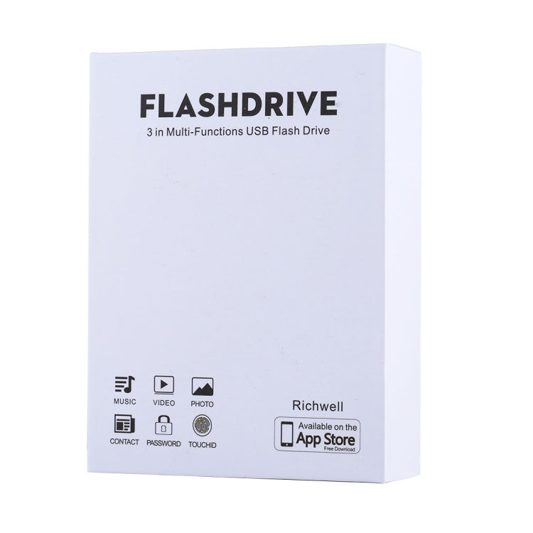 RQW-18S 8 Pin 16GB Multi-functional Flash Disk Drive with USB / Micro USB to Micro USB Cable(Gold) by buy2fix