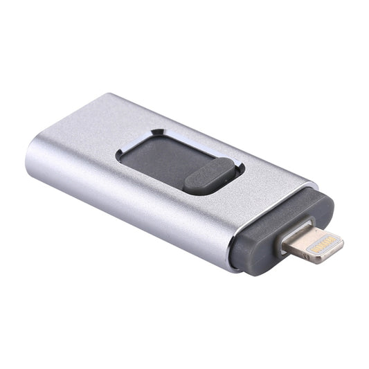 easyflash RQW-01B 3 in 1 USB 2.0 & 8 Pin & Micro USB 64GB Flash Drive(Silver) by buy2fix