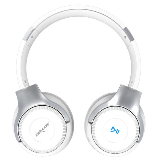 ZEALOT B26T Stereo Wired Wireless Bluetooth 4.0 Subwoofer Headset with 3.5mm Universal Audio Cable Jack & HD Microphone, For Mobile Phones & Tablets & Laptops, Support 32GB TF Card Maximum(White) by ZEALOT