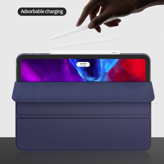 Horizontal Flip Ultra-thin Double-sided Clip Magnetic PU Leather Case for iPad Pro 12.9 2022 / 2021 / 2020 / 2018, with Three-folding Holder & Sleep / Wake-up Function(Black) by buy2fix