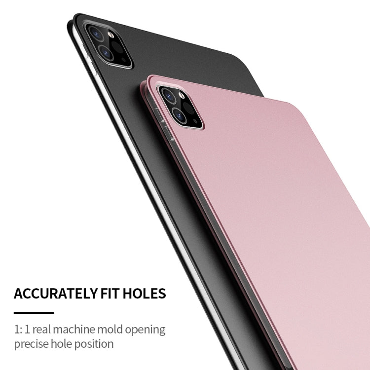 Horizontal Flip Ultra-thin Double-sided Clip Magnetic PU Leather Case for iPad Pro 12.9 2022 / 2021 / 2020 / 2018, with Three-folding Holder & Sleep / Wake-up Function(Black) by buy2fix