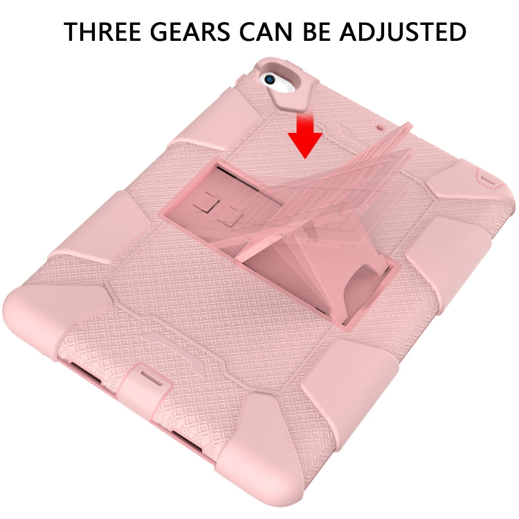 Shockproof Two-color Silicone Protection Shell for iPad Mini 2019 & 4, with Holder (Rose Gold) - iPad mini (2019) / mini 5 Cases by buy2fix | Online Shopping UK | buy2fix