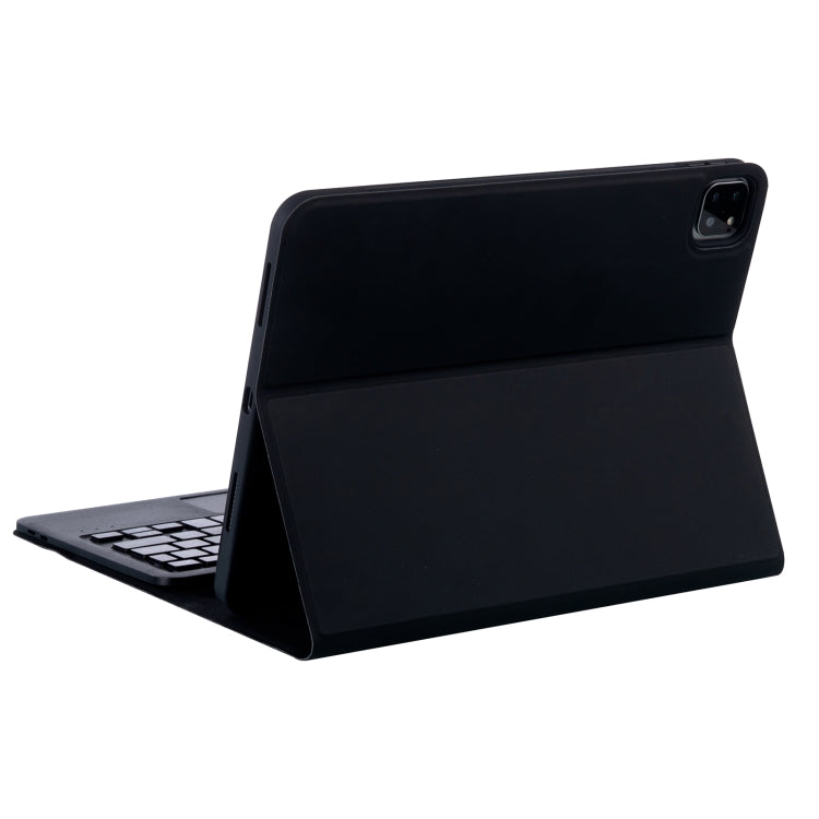 YT11B-A Detachable Candy Color Bluetooth Keyboard Leather Tablet Case with Touch Pad & Pen Slot & Holder for iPad Pro 11 2022 / 2021 / Air 5 / Air 4 (Black) by buy2fix