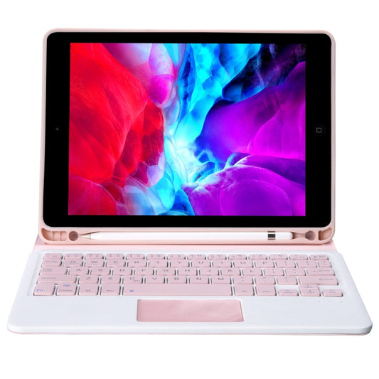 YT11B-A Detachable Candy Color Bluetooth Keyboard Leather Tablet Case with Touch Pad & Pen Slot & Holder for iPad Pro 11 2022 / 2021 / Air 5 / Air 4 (Pink) by buy2fix