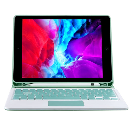 YT11B-A Detachable Candy Color Bluetooth Keyboard Leather Tablet Case with Touch Pad & Pen Slot & Holder for iPad Pro 11 2022 / 2021 / Air 5 / Air 4 (Light Green) by buy2fix