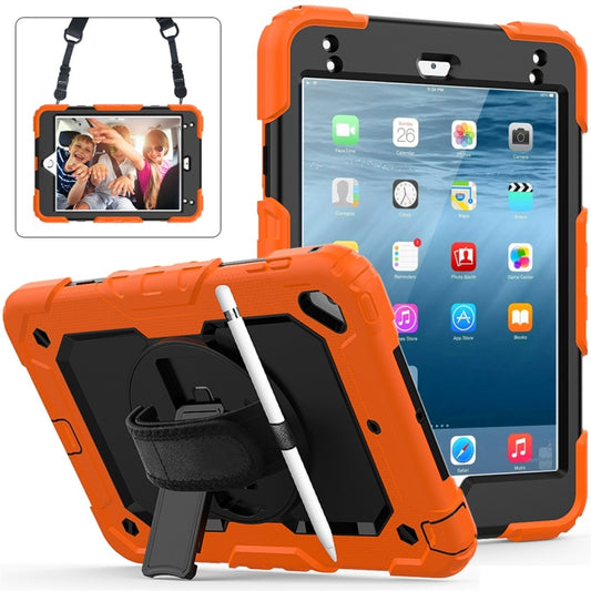 Shockproof Colorful Silica Gel + PC Protective Case for iPad Mini 2019 / Mini 4, with Holder & Shoulder Strap & Hand Strap & Pen Slot(Orange) - iPad Pro 11 (2018) Cases by buy2fix | Online Shopping UK | buy2fix