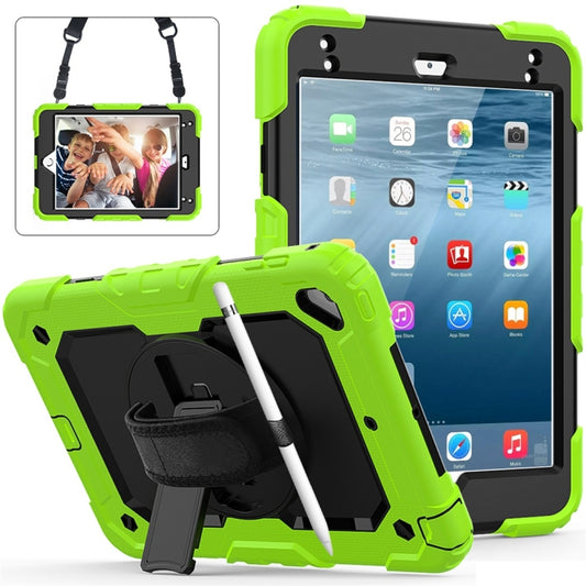Shockproof Colorful Silica Gel + PC Protective Case for iPad Mini 2019 / Mini 4, with Holder & Shoulder Strap & Hand Strap & Pen Slot(Green) - iPad Pro 11 (2018) Cases by buy2fix | Online Shopping UK | buy2fix